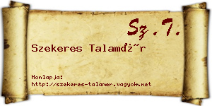 Szekeres Talamér névjegykártya